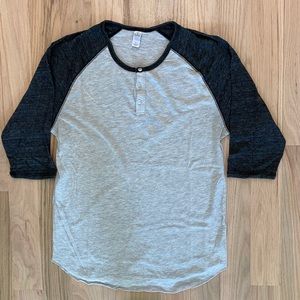 Alternative Apparel Mens 3/4 Sleeve Henley